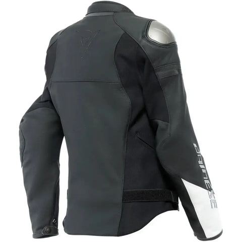 Chamarra de Piel para Mujer Dainese Rapida Black-Matt/White