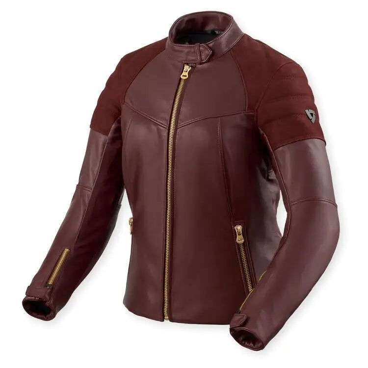 Chamarra de Piel para Mujer REV'IT! London Aubergine