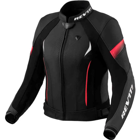 Chamarra de Piel para Mujer REV'IT! Xena 4 Pro Black/Neon Red