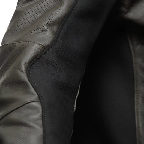 Chamarra de Piel Perforada Dainese Istrice Brown