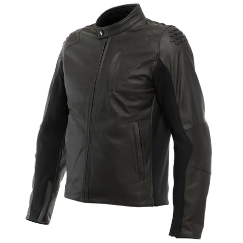 Chamarra de Piel Perforada Dainese Istrice Brown