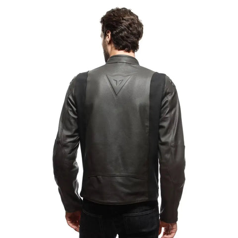 Chamarra de Piel Perforada Dainese Istrice Brown