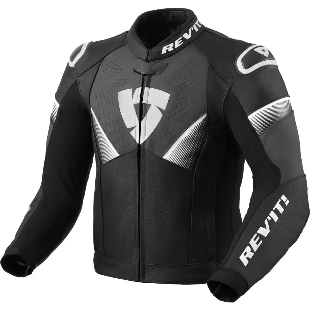 Chamarra de Piel REV’IT! Argon 2 Black/White