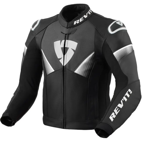 Chamarra de Piel REV’IT! Argon 2 Black/White