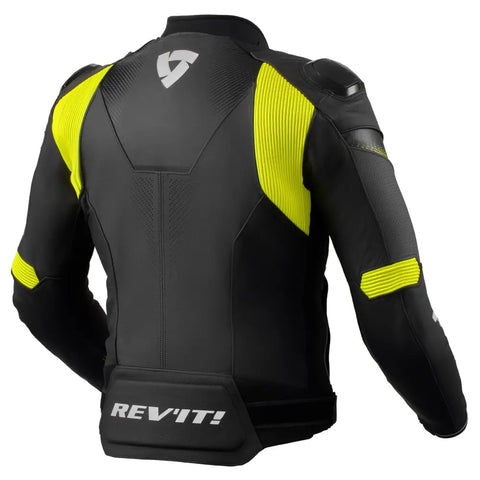 Chamarra de Piel REV’IT! Control Black/Neon Yellow