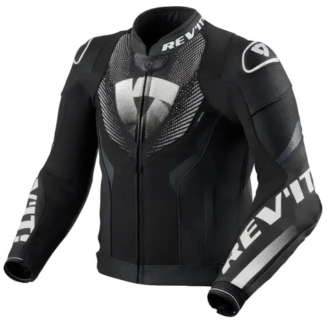 Chamarra de Piel REV'IT! Hyperspeed 3 Air Black/White