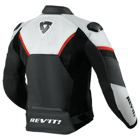 Chamarra de Piel REV'IT! Matador Black/Neon Red (Talla 50)