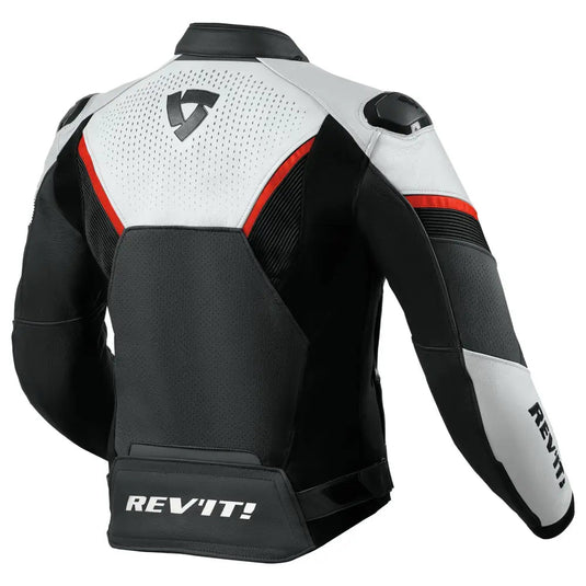 Chamarra de Piel REV’IT! Matador Black/Neon Red