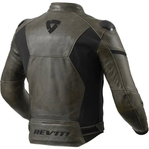 Chamarra de Piel REV’IT! Parallax Black Olive