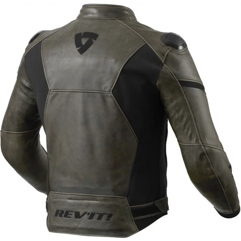 Chamarra de Piel REV’IT! Parallax Black Olive