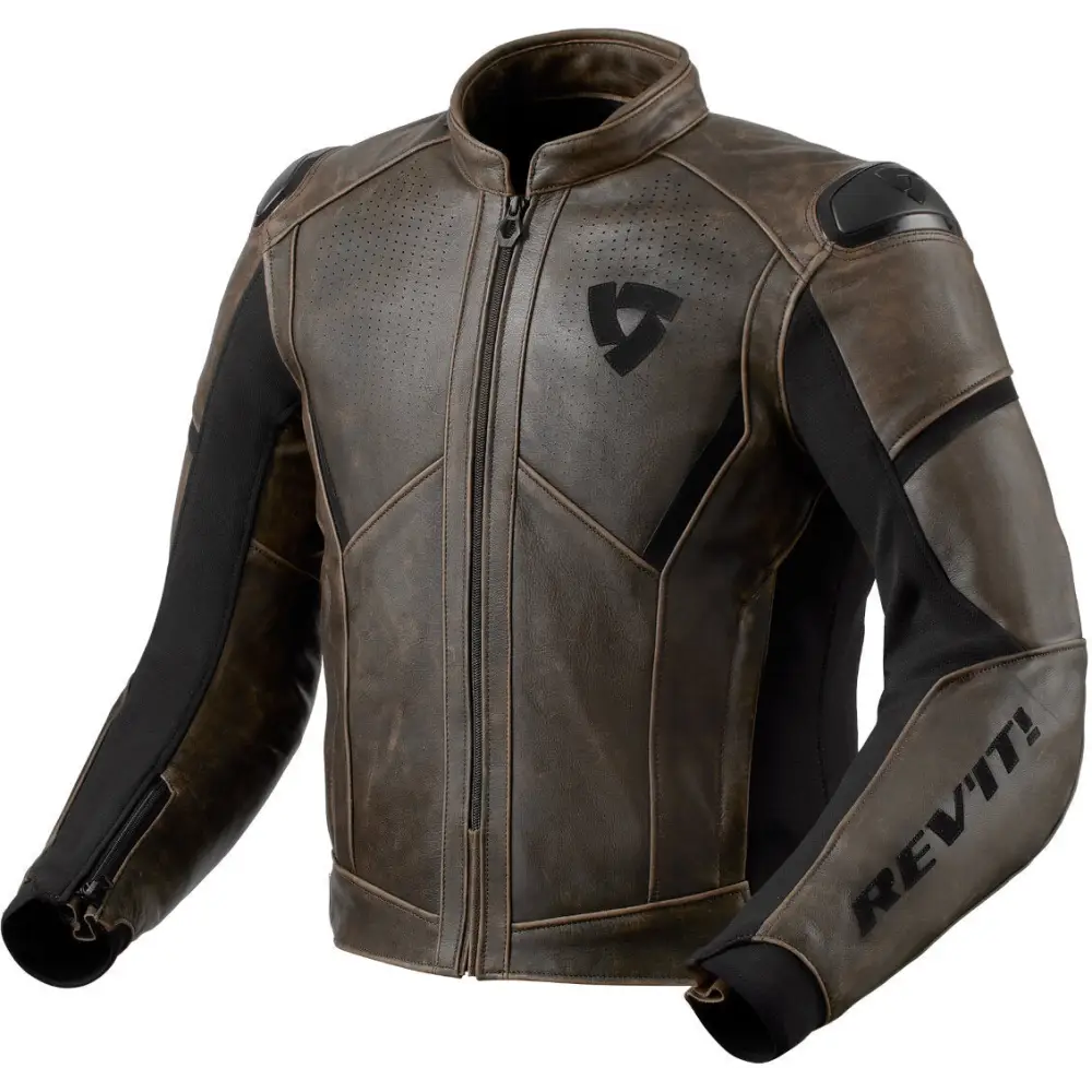 Chamarra de Piel REV’IT! Parallax Brown