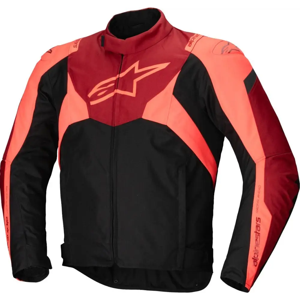 Chamarra Impermeable Alpinestars T-Jaws V4 Black/Red Fluo/Dark Red