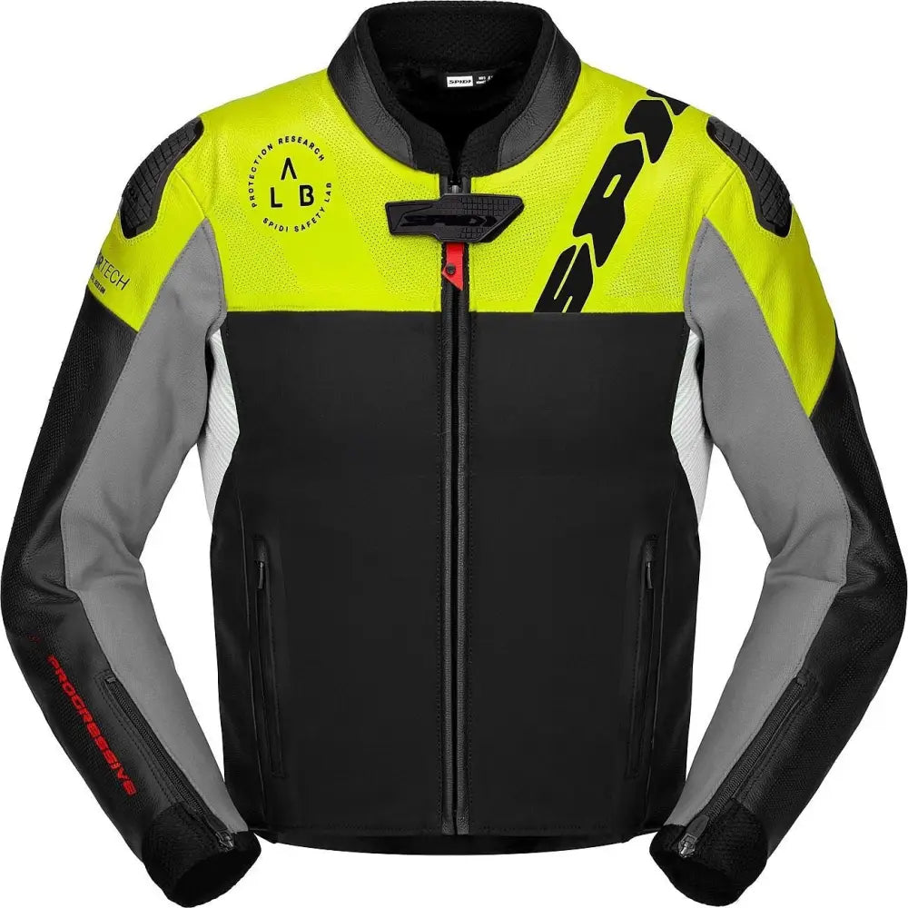Chamarra Perforada Spidi DP-Progressive Hybrid Black/Yellow-Fluo