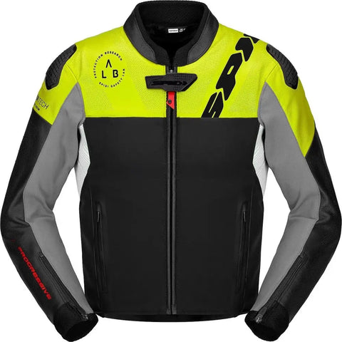 Chamarra Perforada Spidi DP-Progressive Hybrid Black/Yellow-Fluo