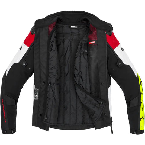 Chamarra Perforada Spidi Progressive Tex White/Red