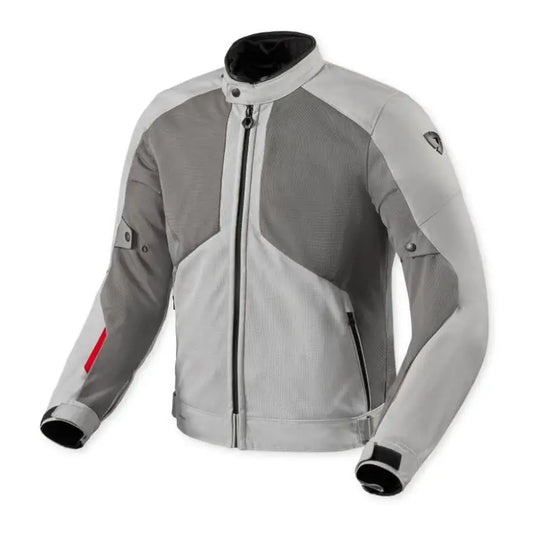 Chamarra REV’IT! Torque 3 H2O Light Grey/Red