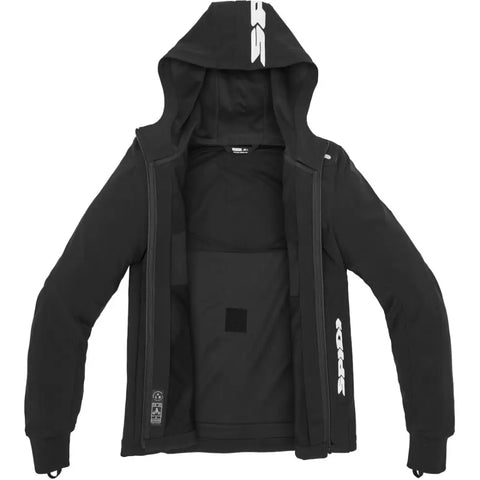 Chamarra Spidi Hoodie Armor Light Black