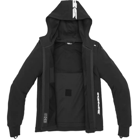 Chamarra Spidi Hoodie Armor Light Black