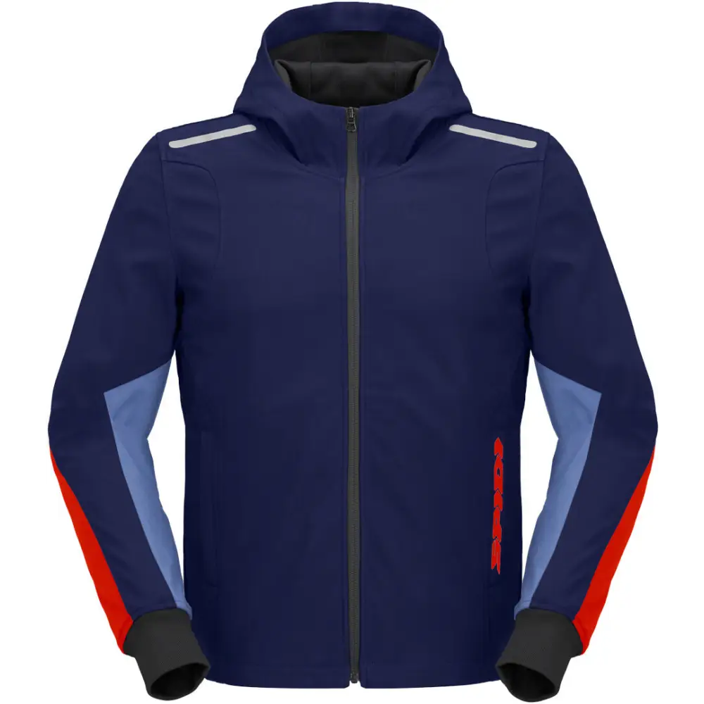 Chamarra Spidi Hoodie Armor Light Navy/Red