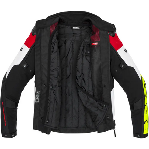 Chamarra Perforada Spidi Progressive Tex White/Red