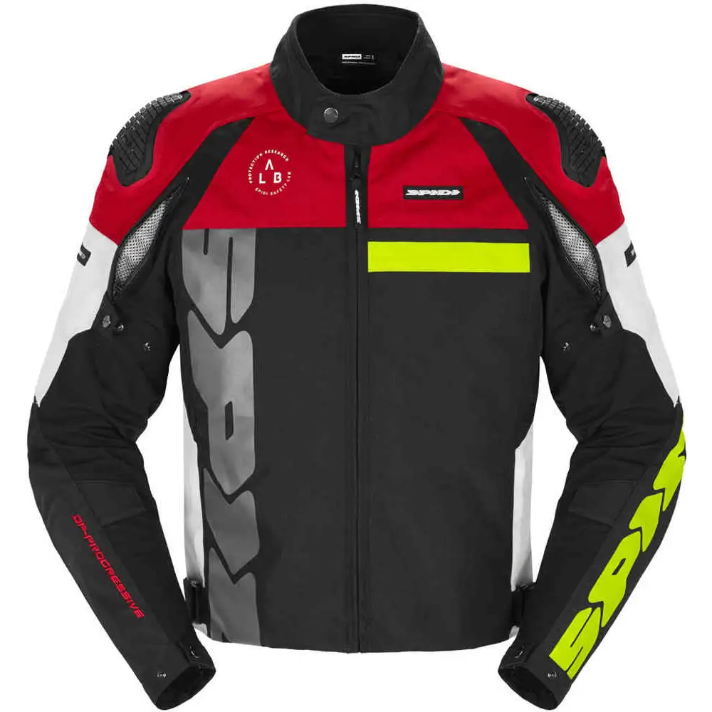 Chamarra Perforada Spidi Progressive Tex White/Red
