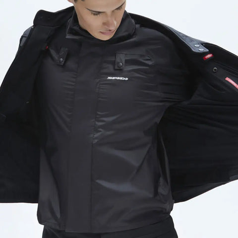 Chamarra Spidi Rain Chest H2Out Black (Talla XL)