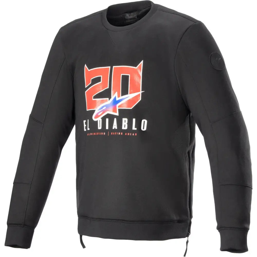 Chamarra Textil Alpinestars Legit Crew Fleece FQ 20 Black/Bright Red