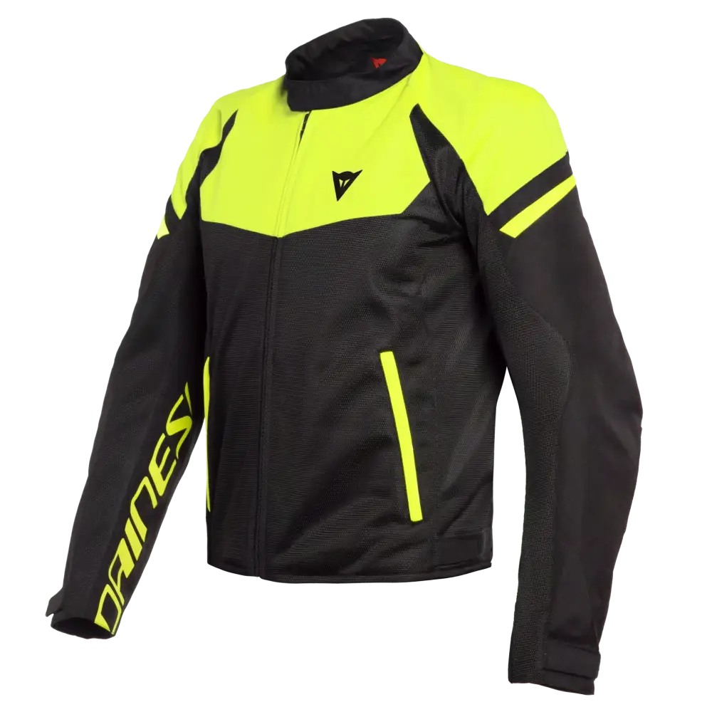Chamarra Textil Dainese Bora Air Black/Fluo Yellow (Talla 52 EU)