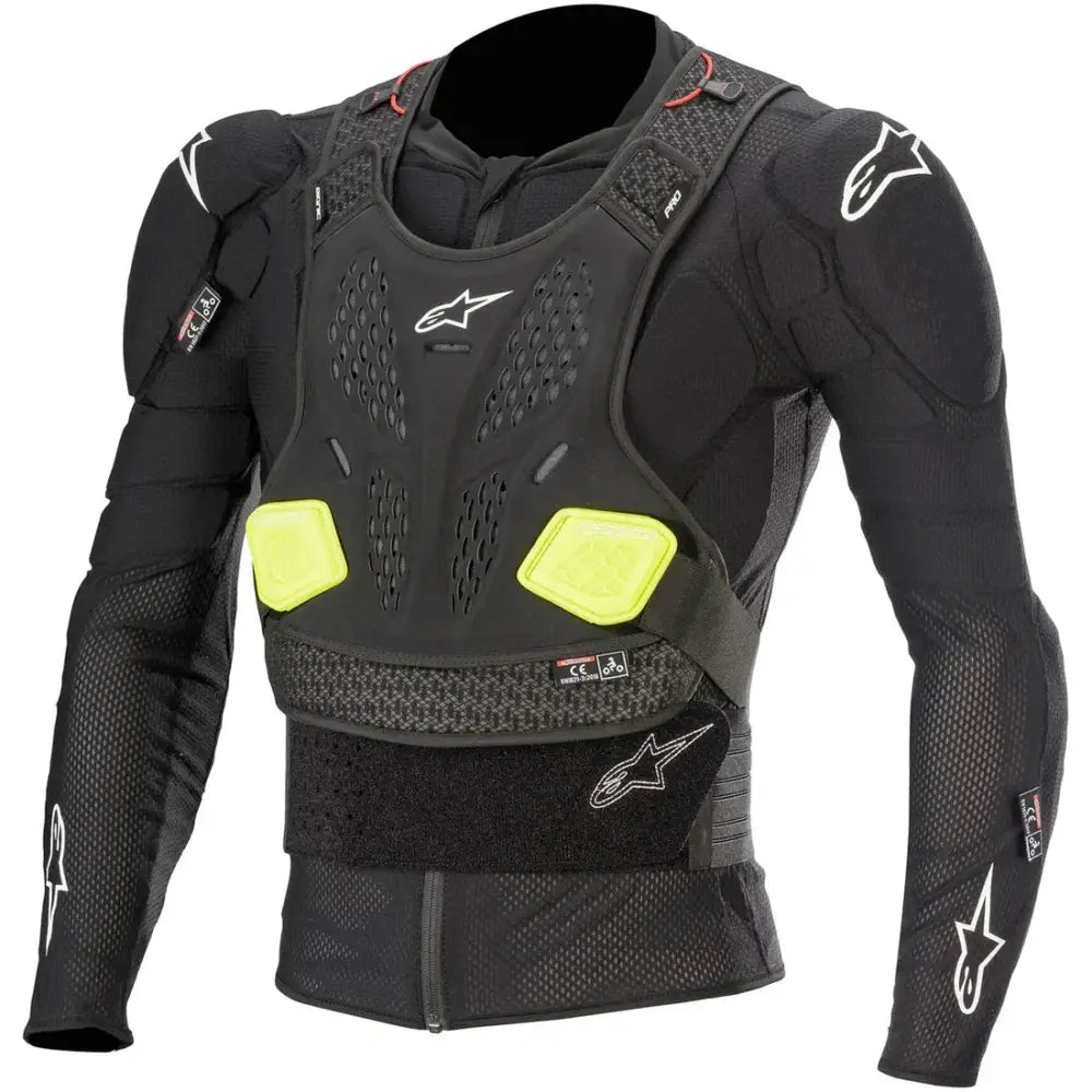 Chaqueta de Protección Alpinestars Bionic Pro V2 Black/Yellow Fluo