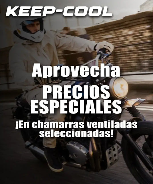 Chaqueta de moto ventilada blanca