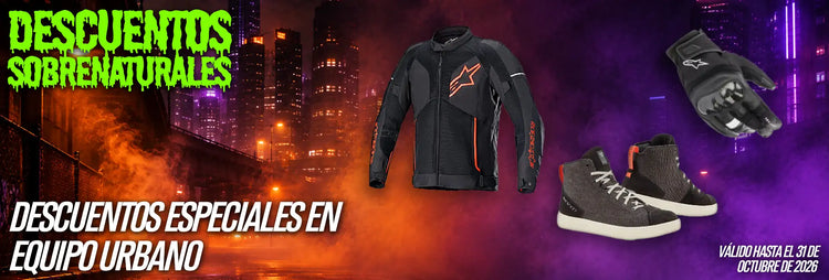 Chaqueta de motociclista alpinestars negra y naranja con paneles reforzados y un logotipo de estrella distintivo.