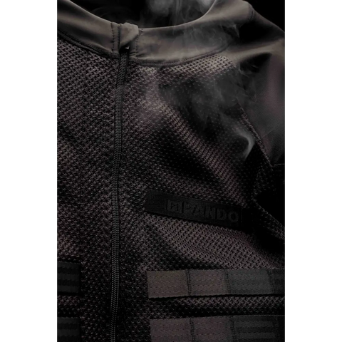 Chaqueta Ultraligera de Malla Blindada Pando Moto Commando UH, Black