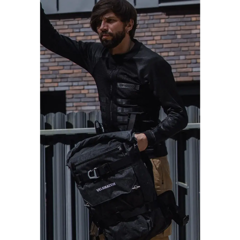 Chaqueta Ultraligera de Malla Blindada Pando Moto Commando UH, Black