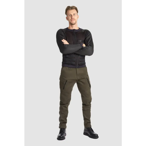 Chaqueta Ultraligera de Malla Blindada Pando Moto Commando UH, Black