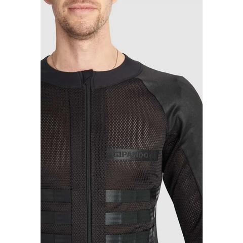 Chaqueta Ultraligera de Malla Blindada Pando Moto Commando UH, Black