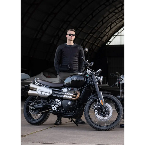 Chaqueta Ultraligera de Malla Blindada Pando Moto Commando UH, Black