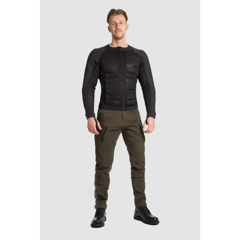 Chaqueta Ultraligera de Malla Blindada Pando Moto Commando UH, Black