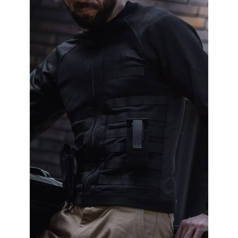 Chaqueta Ultraligera de Malla Blindada Pando Moto Commando UH, Black