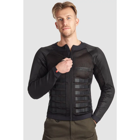 Chaqueta Ultraligera de Malla Blindada Pando Moto Commando UH, Black