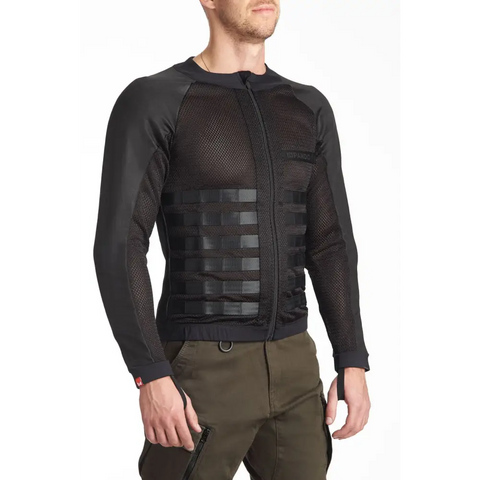 Chaqueta Ultraligera de Malla Blindada Pando Moto Commando UH, Black
