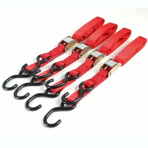 Cinchos de Sujeción P/ Motocicleta R-Tech Tie Downs RaceTech Rojo