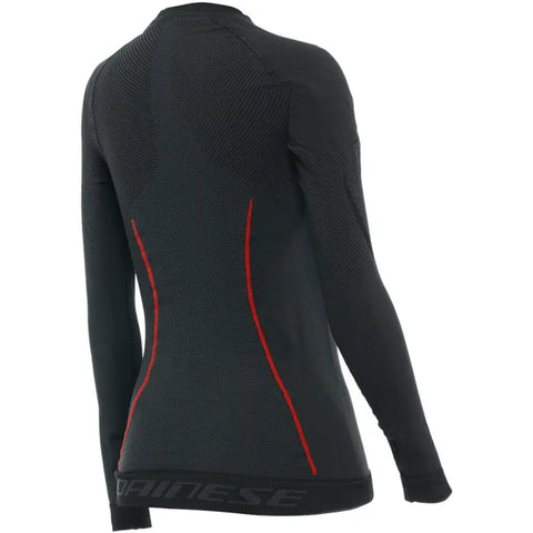 Dainese Thermo LS para Mujer, Camisa Térmica Manga Larga Black/Red
