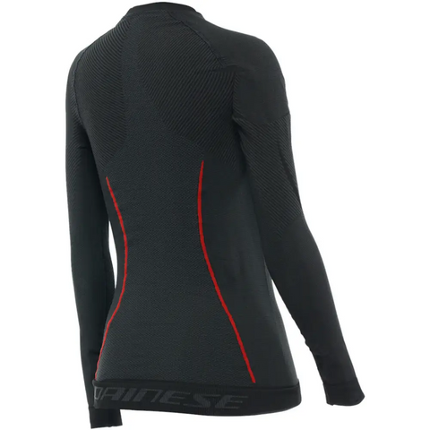 Dainese Thermo LS para Mujer, Camisa Térmica Manga Larga Black/Red
