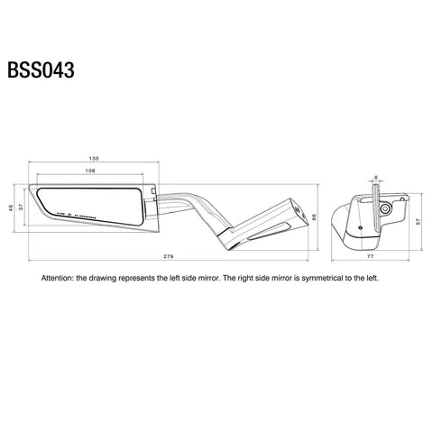 Espejos Retrovisores Rizoma Stealth Mirrors para Ducati Panigale V4/S/R 2025