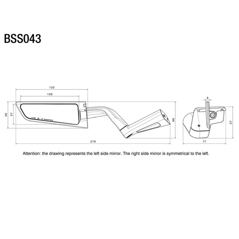 Espejos Retrovisores Rizoma Stealth Mirrors para Ducati Panigale V4/S/R 2025