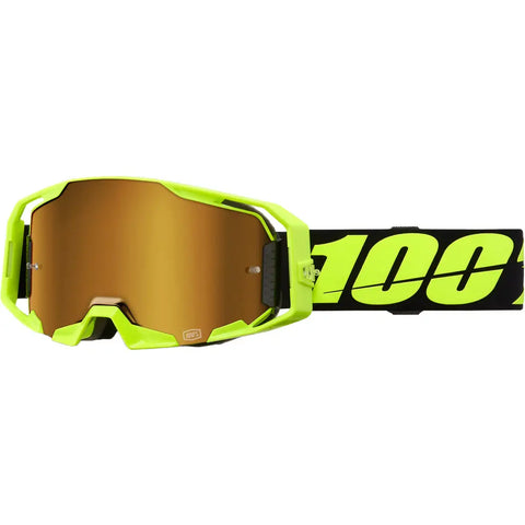 Goggles 100% ARmatic Neon Yellow Mirror True Gold Lens