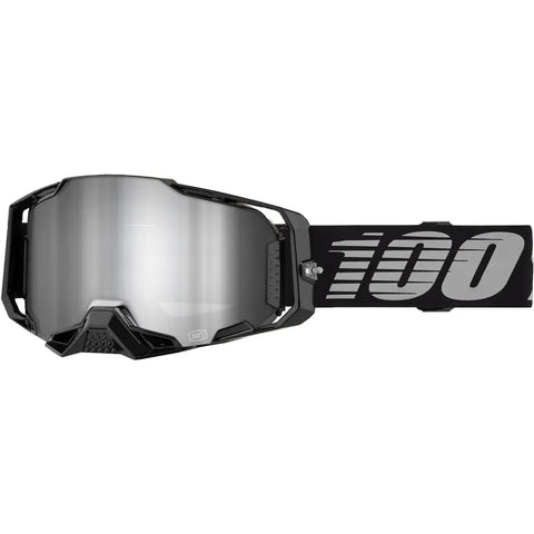 Goggles 100% Armega Black Mirrror Silver