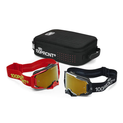 Goggles 100% Armega Racer Pro Pack Black/Red True Gold Mirror