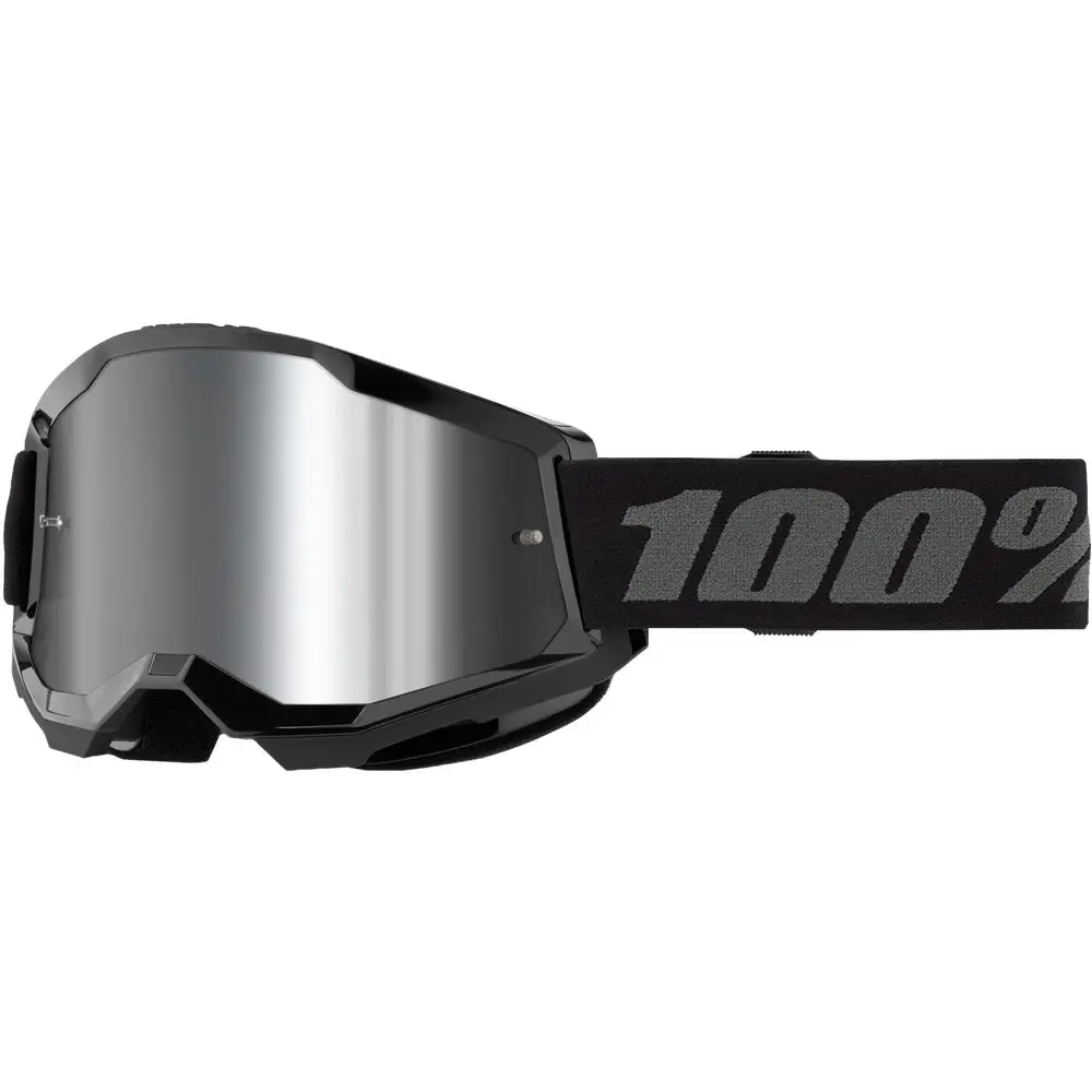 Goggles 100% Strata 2 Black/Mirror Silver