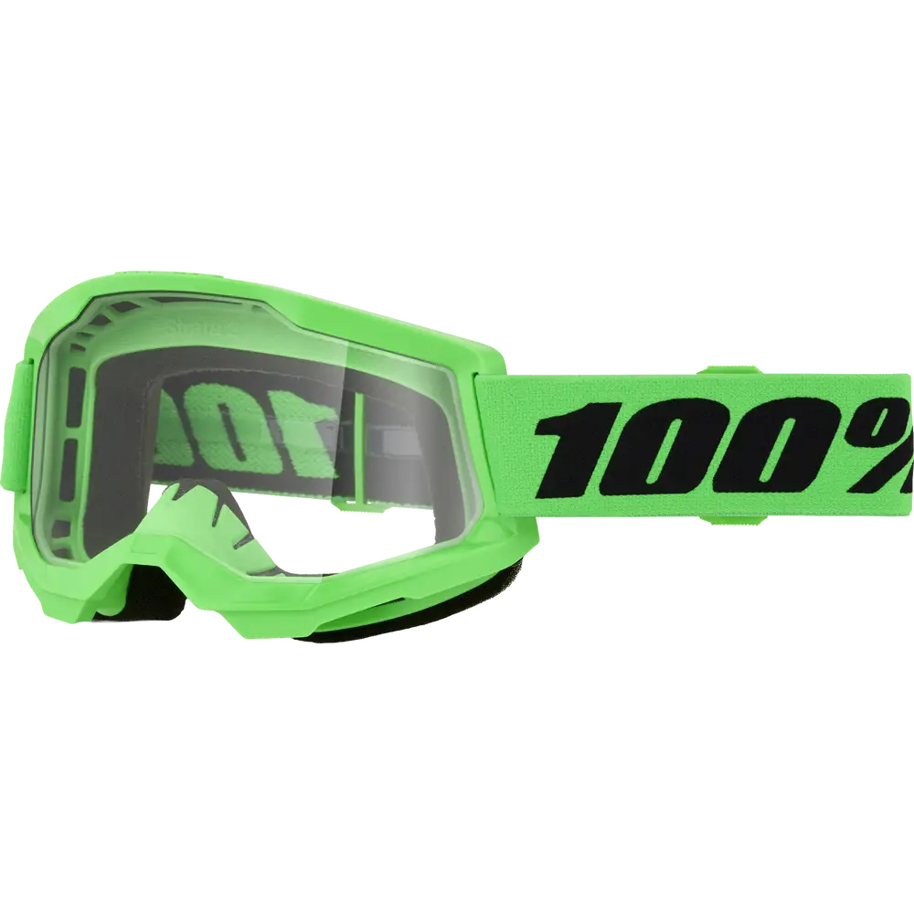 Goggles 100% Strata 2 Neon Green Clear